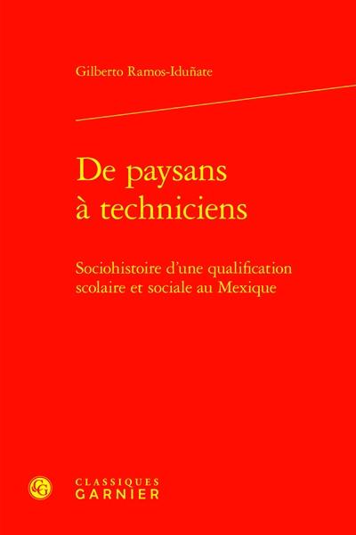 De paysans à techniciens : sociohistoire d'une qualification scolaire et sociale au Mexique