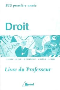 Droit BTS 1re année : livre du professeur