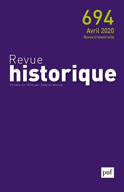 Revue historique, n° 694