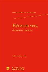 Pièces en vers, chansons et cantiques