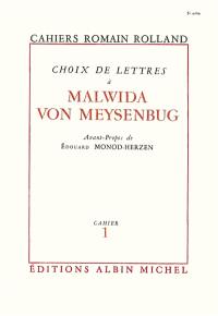 Choix de lettres à Malwida von Meysenburg