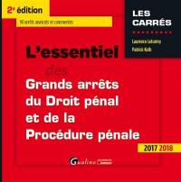 L'essentiel des grands arrêts du droit pénal et de la procédure pénale : 90 arrêts analysés et commentés : 2017-2018