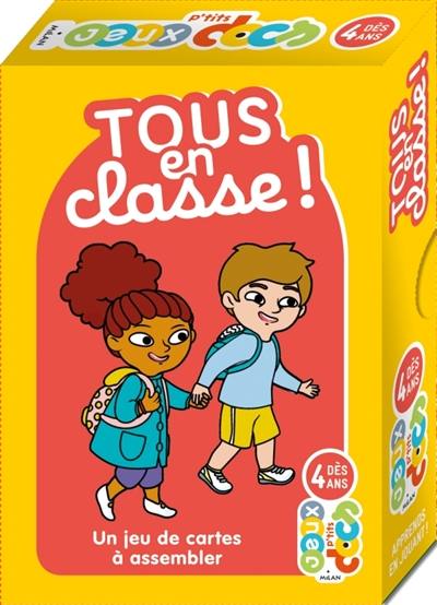 Tous en classe ! : un jeu de cartes à assembler