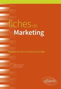 Fiches de marketing : rappels de cours et exercices corrigés