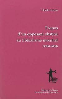 Propos d'un opposant obstiné au libéralisme mondial (1990-2000). La prévision économique aux Etats-Unis (1957)