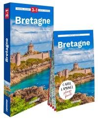 Bretagne : 3 en 1 : guide, atlas, carte laminée