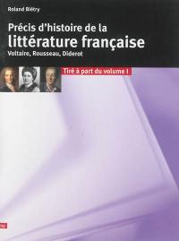 Précis d'histoire de la littérature française. Voltaire, Rousseau, Diderot : tiré à part du volume 1