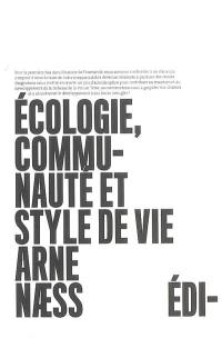 Ecologie, communauté et style de vie