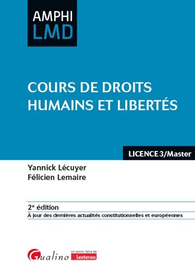 Cours de droits humains et libertés : licence 3, master