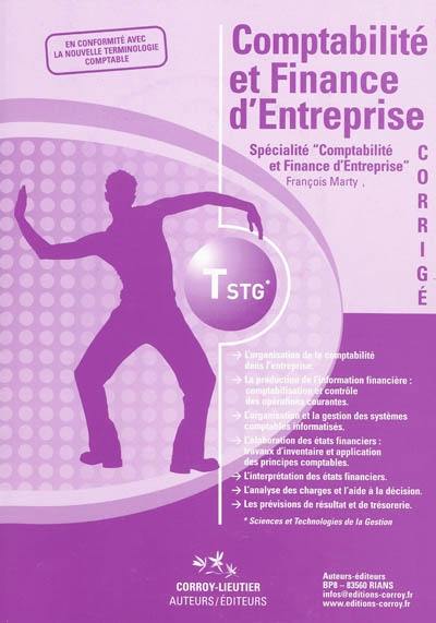 Comptabilité et finance d'entreprise : terminale STG spécialité comptabilité finance d'entreprise : corrigé