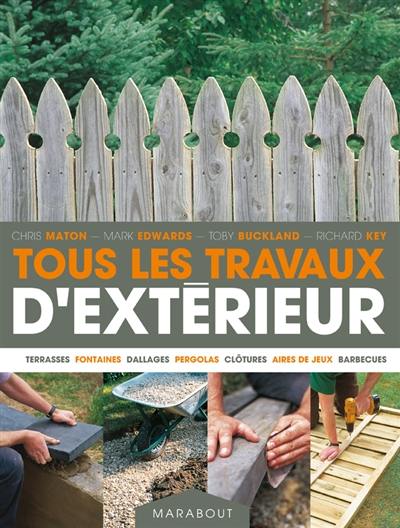 Tous les travaux d'extérieur : terrasses, fontaines, dallages, pergolas, clôtures, aires de jeux, barbecues