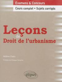 Leçons de droit de l'urbanisme