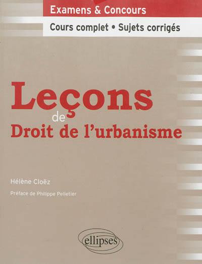 Leçons de droit de l'urbanisme