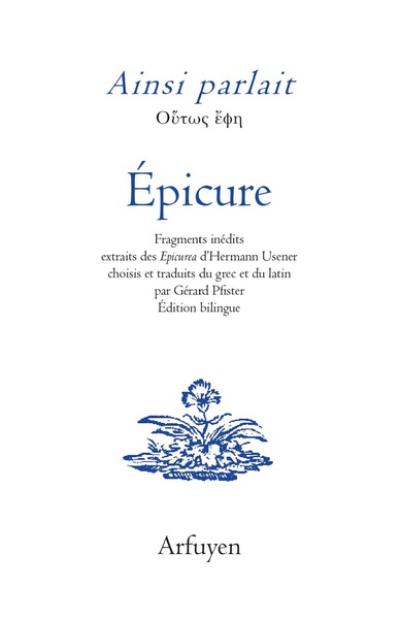 Ainsi parlait Epicure