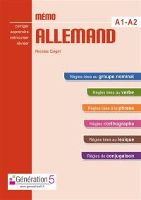 Mémo allemand A1-A2