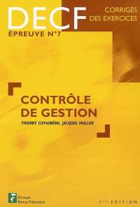 Contrôle de gestion : DECF, épreuve n° 7 : corrigés des exercices