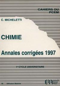 Chimie, annales corrigées 1997