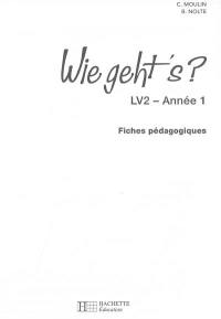 Wie geht's ? allemand LV2, année 1 : fiches pédagogiques