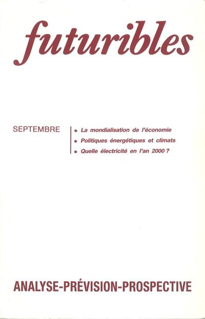 Futuribles 135, septembre 1989. La mondialisation de l'économie : Politiques énergétiques et climats