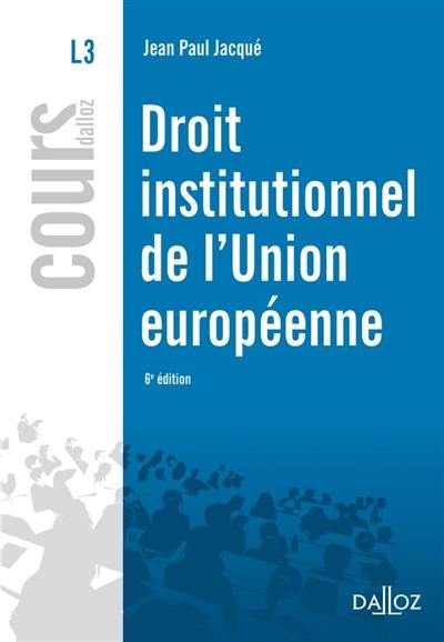 Droit institutionnel de l'Union européenne