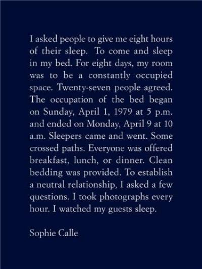 Sophie Calle The Sleepers