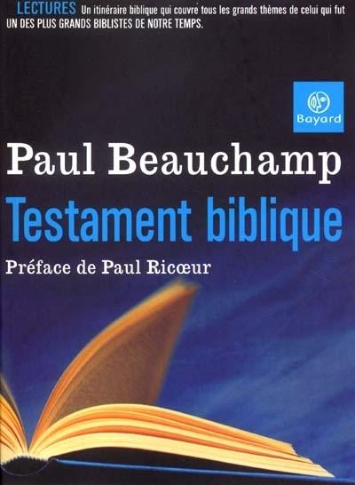 Testament biblique : recueil d'articles parus dans Etudes