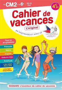 Cahier de vacances du CM2 à la 6e, 10-11 ans : tout le programme