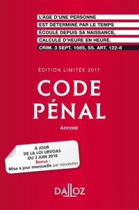 Code pénal 2017, annoté