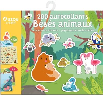 200 autocollants bébés animaux. 200 baby animals stickers. 200 pegatinas animales bebés