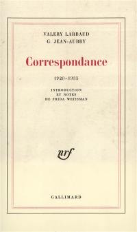 Correspondance 1920-1935