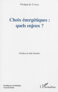 Choix énergétiques : quels enjeux ?