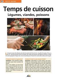 Temps de cuisson : légumes, viandes, poissons