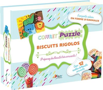 Coffret puzzle, biscuits rigolos