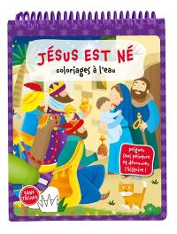 Jésus est né : coloriages à l'eau