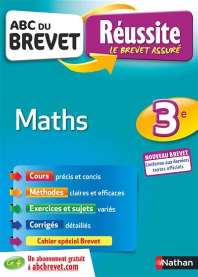 Maths 3e : nouveau brevet