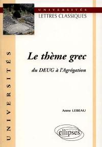 Le thème grec du DEUG à l'agrégation