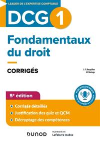 DCG 1, fondamentaux du droit : corrigés