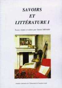 Savoirs et littérature. Vol. 1