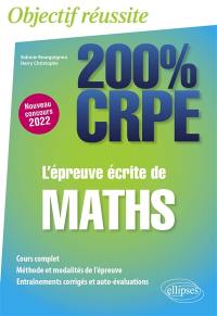 L'épreuve écrite de maths : nouveau concours 2022