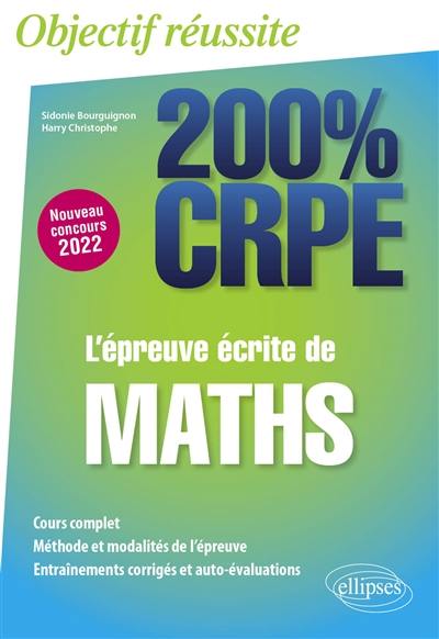 L'épreuve écrite de maths : nouveau concours 2022