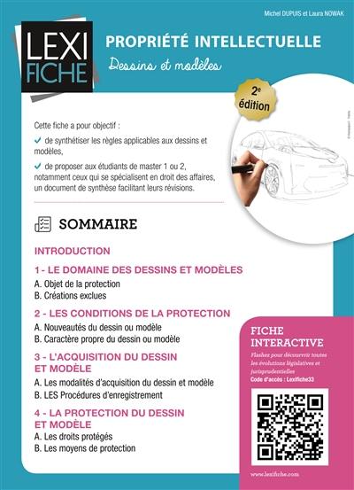 Propriété intellectuelle : dessins et modèles