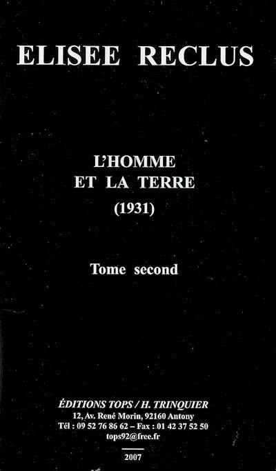 L'homme et la Terre (1931). Vol. 2