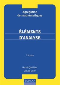 Agrégation de mathématiques : éléments d'analyse