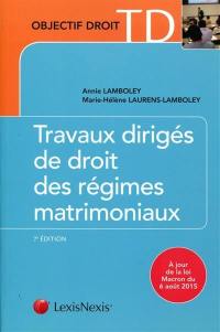 Travaux dirigés de droit des régimes matrimoniaux