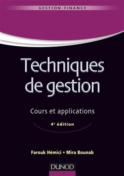 Techniques de gestion : cours et applications