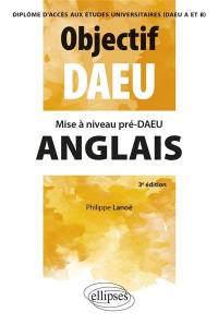 Anglais : mise à niveau pré-DAEU, diplôme d'accès aux études universitaires (DAEU A et B)