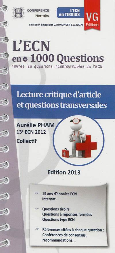 Lecture critique d'article et de questions transversales : l'ECN en + 1.000 questions