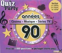 Quiz party années 90 : cinéma, musique, séries TV