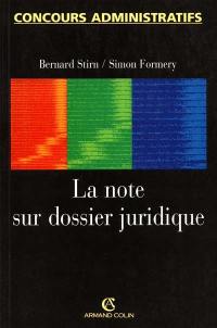 La note sur dossier juridique