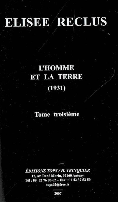 L'homme et la Terre (1931). Vol. 3